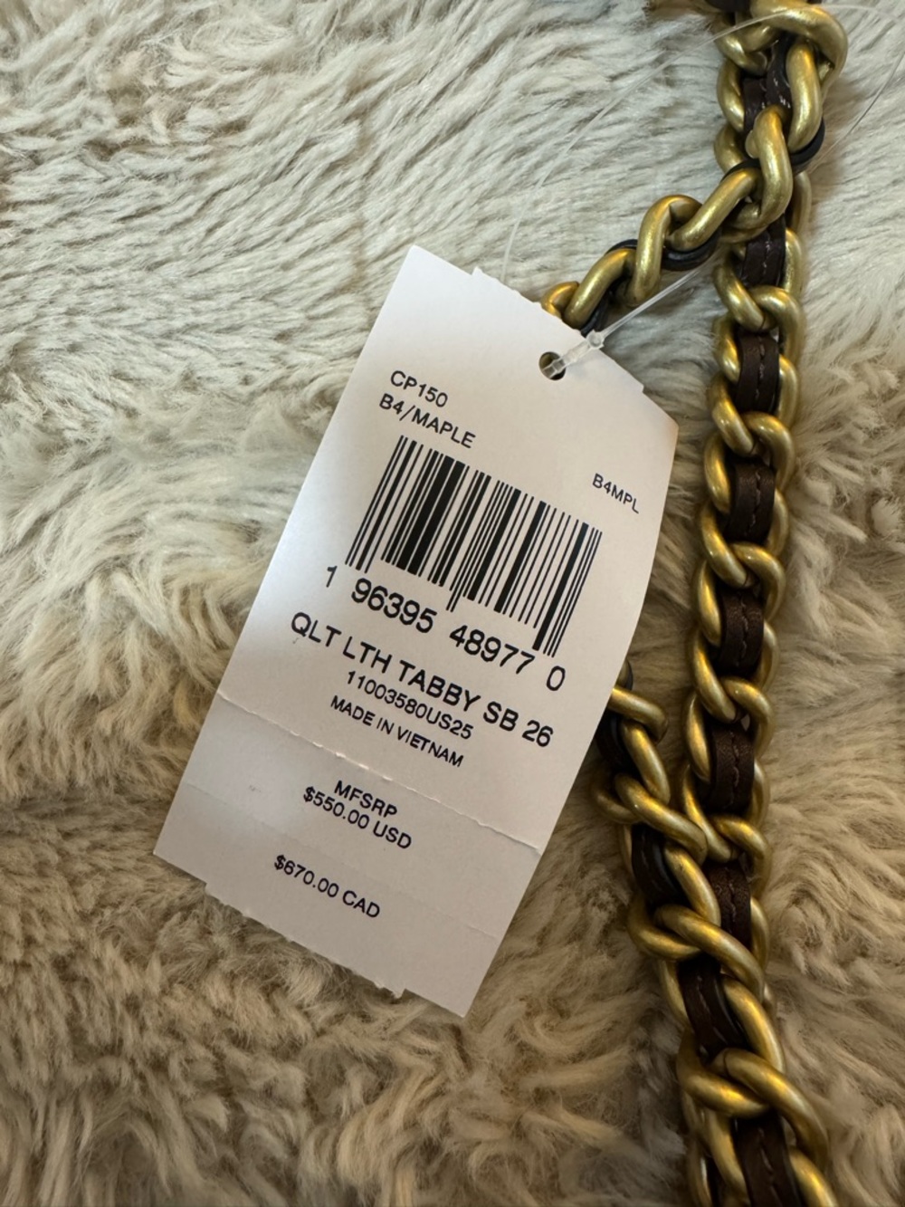 New with box COACH Tabby Shoulder Bag 26
With Pillow Quilting Brass/Maple $550 - Picture 3 of 11